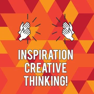 Writing note showing Inspiration Creative Thinking. Business photo showcasing Stock Illustration