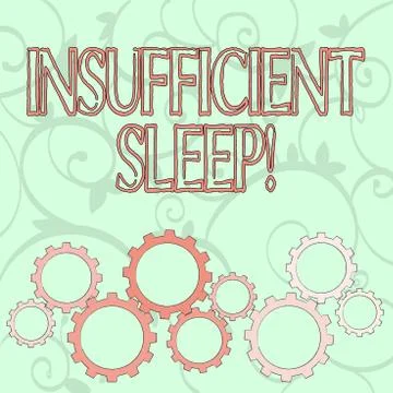 Writing note showing Insufficient Sleep. Business photo showcasing condition of Stock Illustration