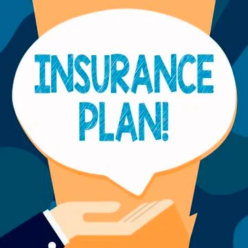 Writing note showing Insurance Plan. Business photo showcasing provide benefits Ilustração Stock