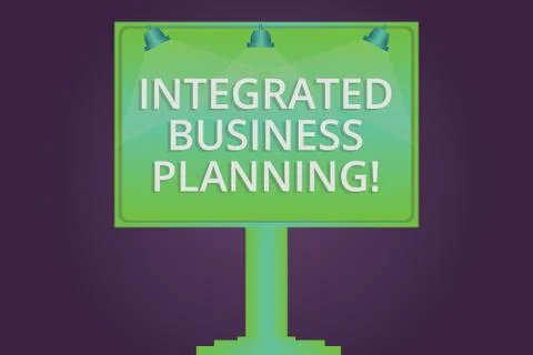 Writing note showing Integrated Business Planning. Business photo showcasing Stock Illustration