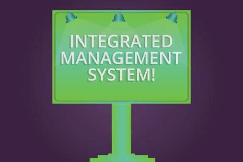 Writing note showing Integrated Management System. Business photo showcasing 스톡 일러스트