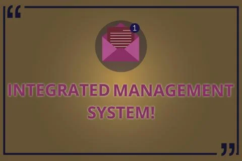 Writing note showing Integrated Management System. Business photo showcasing イラスト素材