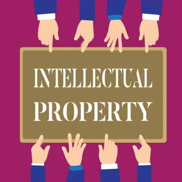 Writing note showing Intellectual Property. Business photo showcasing Protect Illustration
