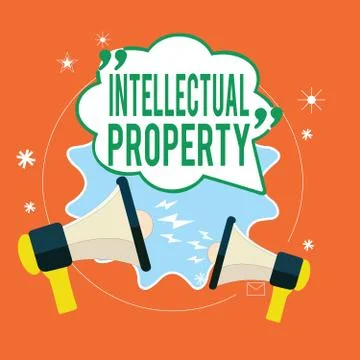Writing note showing Intellectual Property. Business photo showcasing Protect Illustration