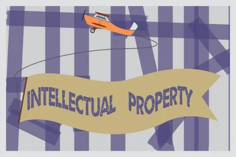 Writing note showing Intellectual Property. Business photo showcasing Protect Illustration