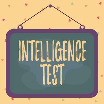 Writing note showing Intelligence Test. Business photo showcasing test designed Stock Illustration