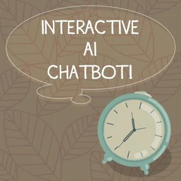 Writing note showing Interactive Ai Chatbot. Business photo showcasing computer イラスト素材