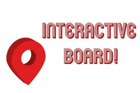 Writing note showing Interactive Board. Business photo showcasing standalone Stock Illustration