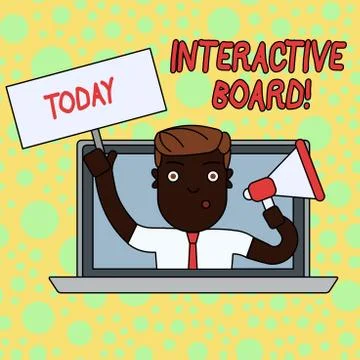Writing note showing Interactive Board. Business photo showcasing standalone Illustrazione stock