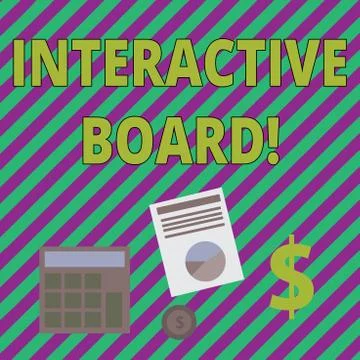 Writing note showing Interactive Board. Business photo showcasing standalone Stockillustratie