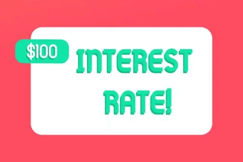 Writing note showing Interest Rate. Business photo showcasing percentage of p イラスト素材