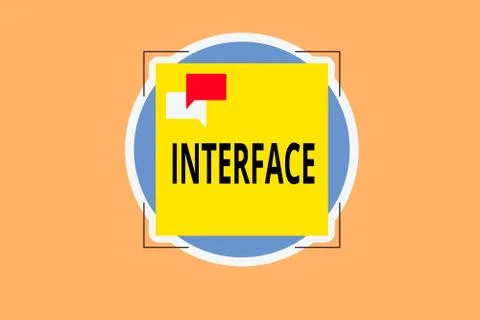 Writing note showing Interface. Business photo showcasing the means by which Stock Illustration