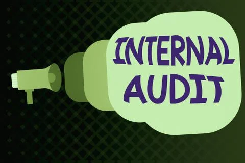 Writing note showing Internal Audit. Business photo showcasing Evaluates the イラスト素材