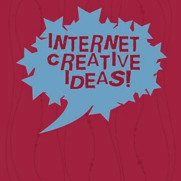 Writing note showing Internet Creative Ideas. Business photo showcasing ability Stock Illustration