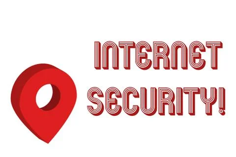 Writing note showing Internet Security. Business photo showcasing security that Illustrazione stock