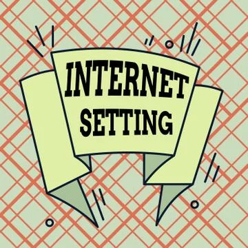 Writing note showing Internet Setting. Business photo showcasing etermines how イラスト素材