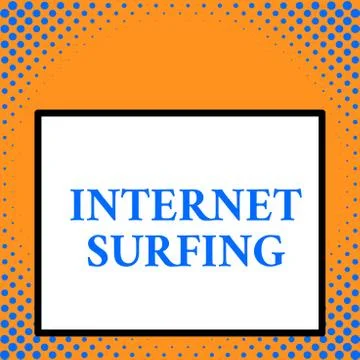 Writing note showing Internet Surfing. Business photo showcasing browsing Stock Illustration