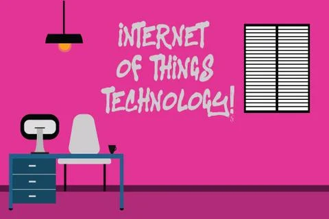 Writing note showing Internet Of Things Technology. Business photo showcasing IT Stock Illustration