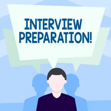 Writing note showing Interview Preparation. Business photo showcasing Candidate Stock Illustration