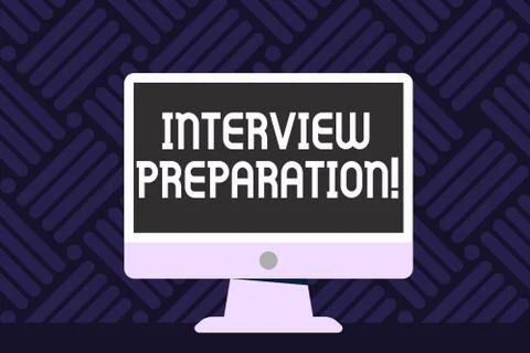 Writing note showing Interview Preparation. Business photo showcasing Candidate Stock Illustration