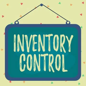 Writing note showing Inventory Control. Business photo showcasing regulating and Ilustração Stock