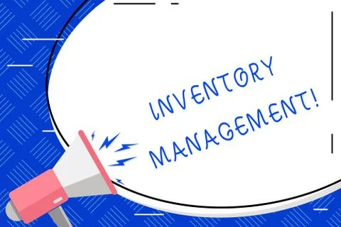 Writing note showing Inventory Management. Business photo showcasing supervision Illustrazione stock
