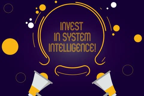Writing note showing Invest In System Intelligence. Business photo showcasing Stock Illustration