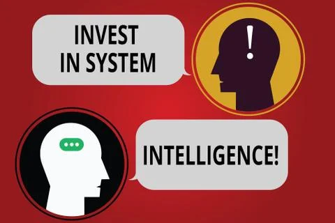 Writing note showing Invest In System Intelligence. Business photo showcasing 스톡 일러스트
