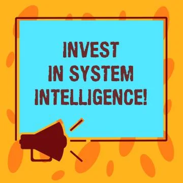 Writing note showing Invest In System Intelligence. Business photo showcasing イラスト素材