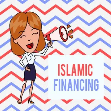 Writing note showing Islamic Financing. Business photo showcasing Banking Stock Illustration