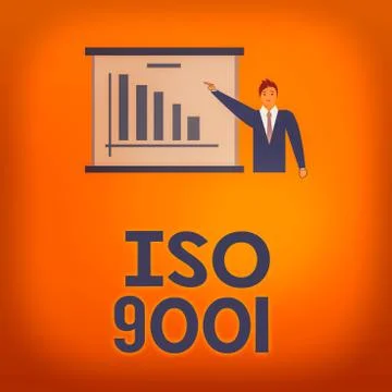 Writing note showing Iso 9001. Business photo showcasing the appropriate Stock Illustration