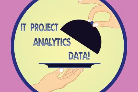 Writing note showing It Project Analytics Data. Business photo showcasing Illustrazione stock
