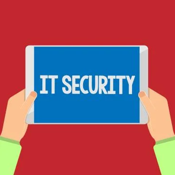 Writing note showing It Security. Business photo showcasing Protection of Illustrazione stock