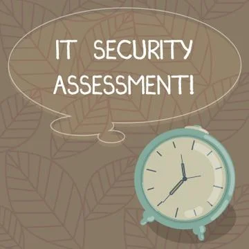 Writing note showing It Security Assessment. Business photo showcasing ensure Stock Illustration