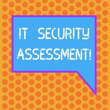 Writing note showing It Security Assessment. Business photo showcasing ensure Stock Illustration