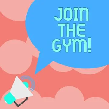Writing note showing Join The Gym. Business photo showcasing Motivation to start 库存插图
