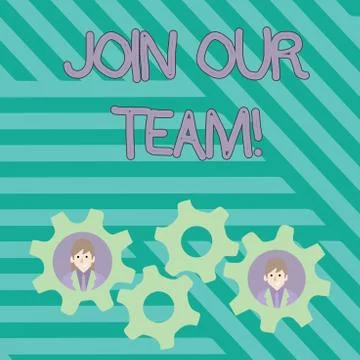 Writing note showing Join Our Team. Business photo showcasing inviting someone 库存插图