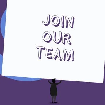 Writing note showing Join Our Team. Business photo showcasing inviting someone 库存插图