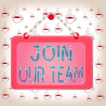 Writing note showing Join Our Team. Business photo showcasing inviting someone 库存插图