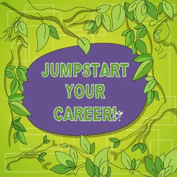 Writing note showing Jumpstart Your Career. Business photo showcasing Make it Illustrazione stock