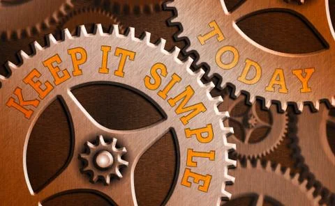 Writing note showing Keep It Simple. Business photo showcasing to make something Stock Illustration
