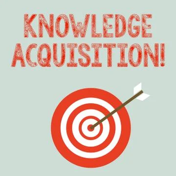 Writing note showing Knowledge Acquisition. Business photo showcasing process of Illustrazione stock