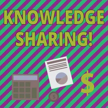Writing note showing Knowledge Sharing. Business photo showcasing deliberate Stock Illustration