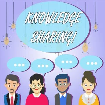 Writing note showing Knowledge Sharing. Business photo showcasing deliberate Stock Illustration
