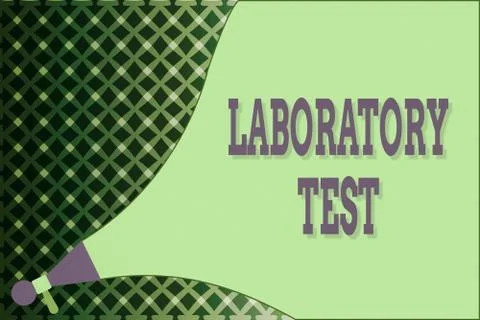Writing note showing Laboratory Test. Business photo showcasing Determination of 스톡 일러스트