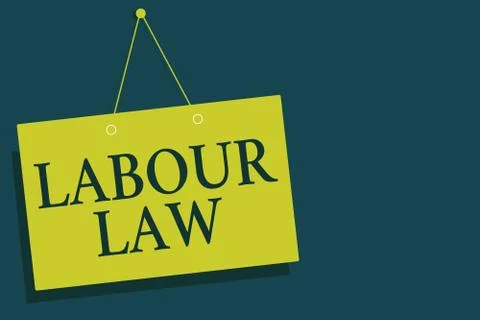 Writing note showing Labour Law. Business photo showcasing Rules implemented by Illustrazione stock
