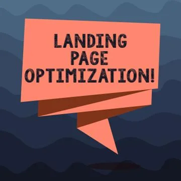 Writing note showing Landing Page Optimization. Business photo showcasing 스톡 일러스트