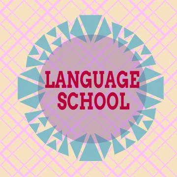 Writing note showing Language School. Business photo showcasing educational Stock Illustration