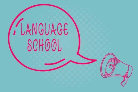Writing note showing Language School. Business photo showcasing educational Illustrazione stock