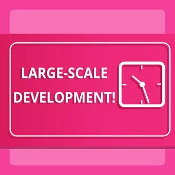 Writing note showing Large Scale Development. Business photo showcasing Develop イラスト素材